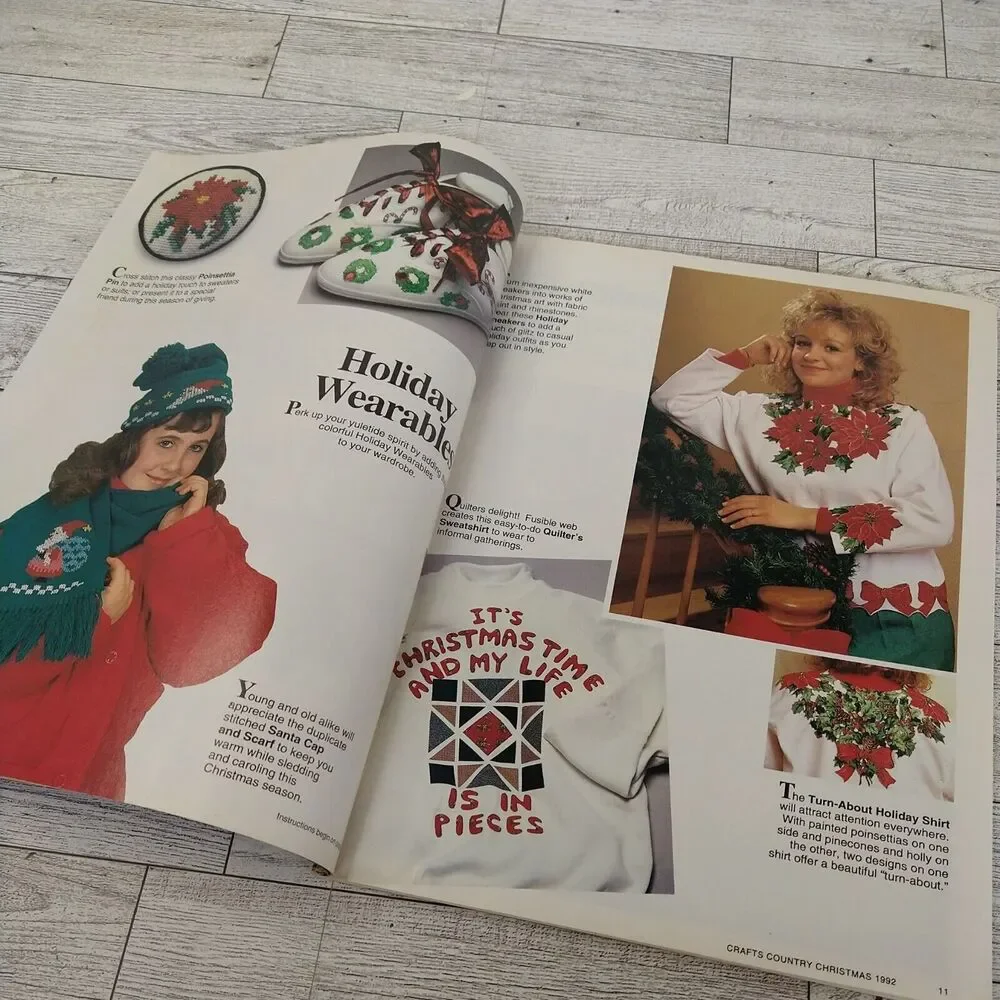 Crafts Country Christmas Vtg 1992 Magazine w/ Patterns 101 Charming Collectibles